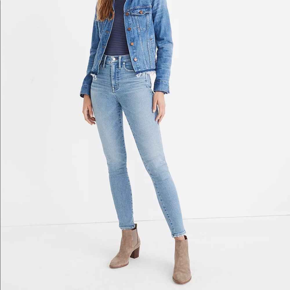Madewell 10" HIGH-RISE SKINNY JEANS IN HAMDEN WASH